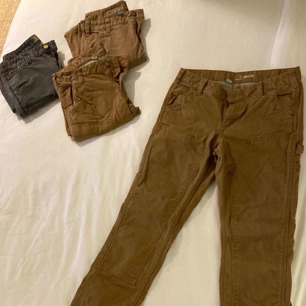 Womens Carhartt 1889 Slim Fit Dungaree sz 4 reg